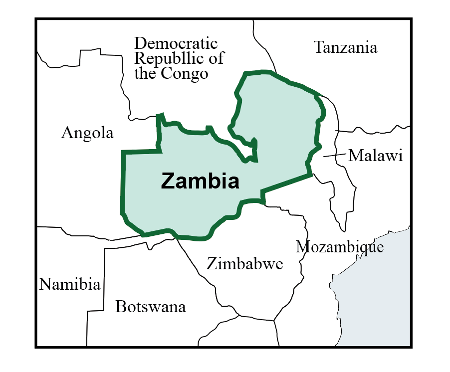 map of zambia pic